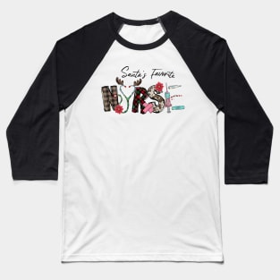 Santa's Favorite Nurse Baseball T-Shirt